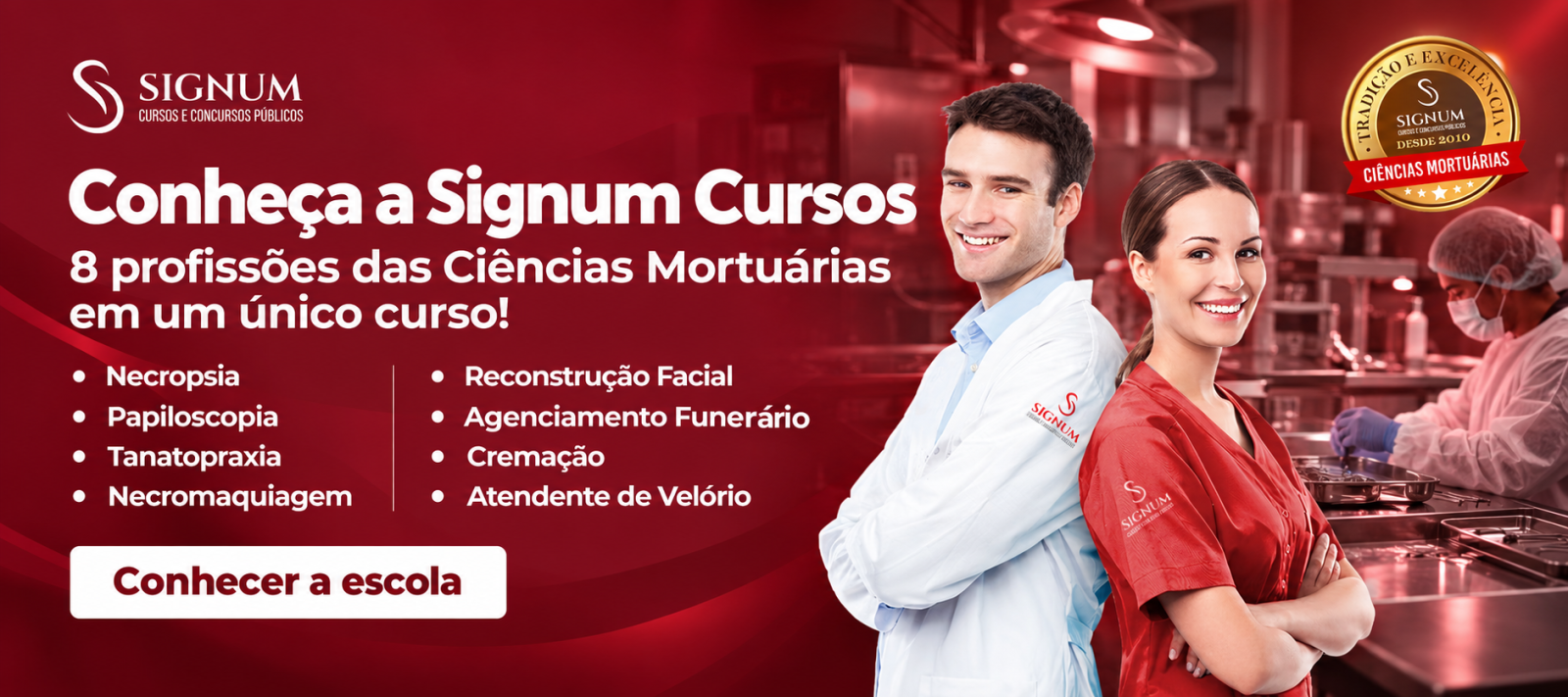 Curso de Ciências Mortuárias Ao Vivo Online com imersão prática no necrotério